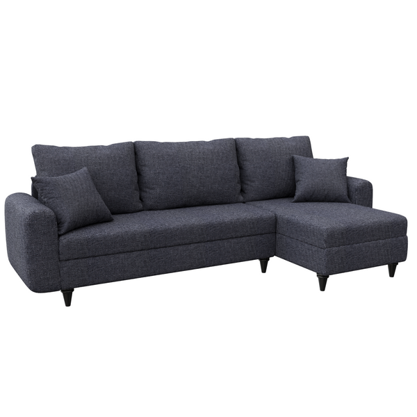 Gozos Palencia Sitzgruppe Ecksofa | Bettfunktion Couch besteht aus Dicht gewebter Leinenstoff | Gästebettfunktion | Wohnzimmermöbel L-Form Sofa Beidseitg montierbar, 230 x 125 x 75 cm