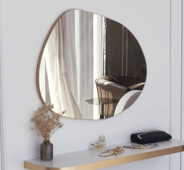 Moderner Asymmetrischer Spiegel 55x75x2,2 CM - Denia Series Spiegel Gold